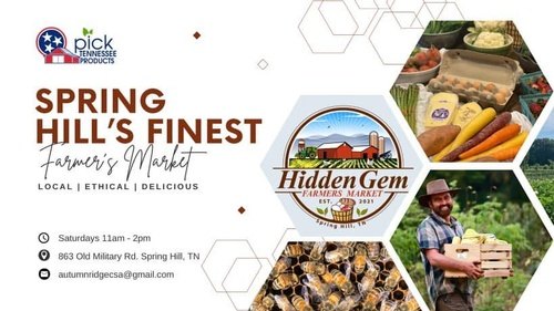Flyer for Hidden Gem Farmers Market