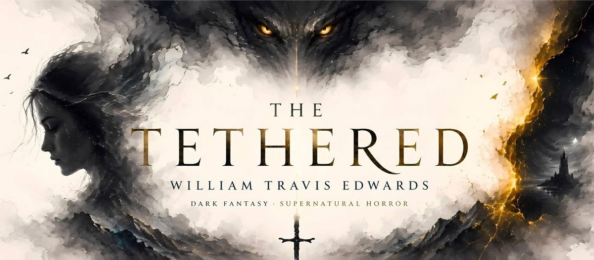Flyer for Book Release Party For Willliam Travis Edwards "The Tethered"