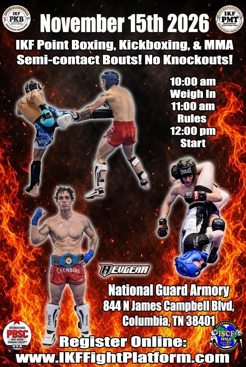 Flyer for Semi-contact Boxing, MMA, & Muay Thai
